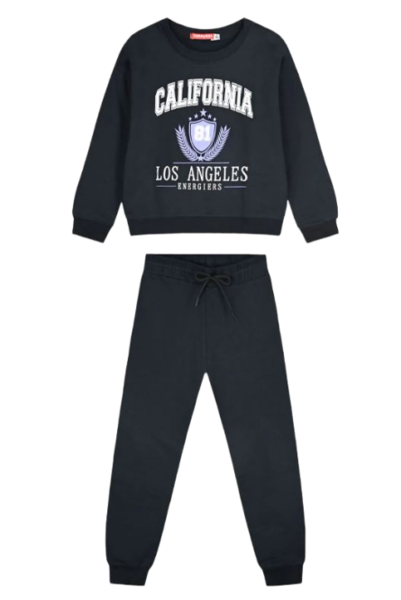 Energiers παιιδκή μονόχρωμη φόρμα με τύπωμα για κορίτσι 16-125287-0