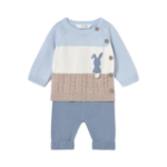 Mayoral Newborn σετ πλεκτό πουλόβερ και παντελόνι για αγόρι 15-02569