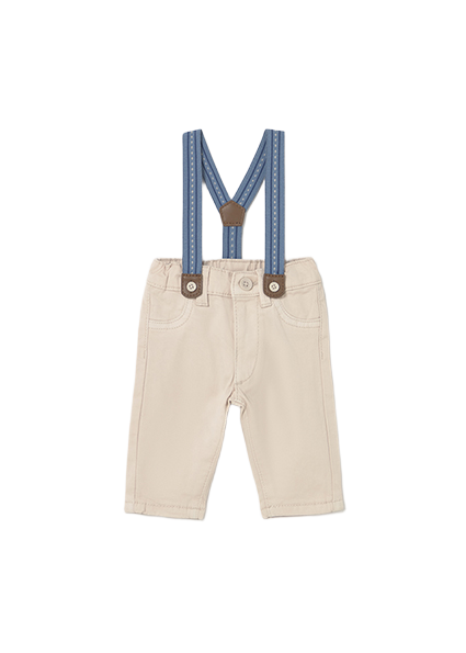Mayoral Newborn μακρύ παντελόνι με τιράντες 15-02576