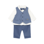 Mayoral Newborn σετ πουκάμισο με παπιγιόν και παντελόνι 15-02581