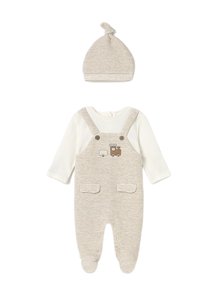 Mayoral Newborn σετ φορμάκι με σκουφάκι για αγόρι 15-02609