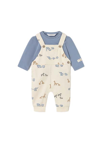 Mayoral Newborn σετ φορμάκι σαλοπέτα με μπλουζάκι για αγόρι 15-02618