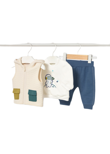 Mayoral Newborn σετ φόρμα για αγοράκι 3 τεμαχίων 15-02640