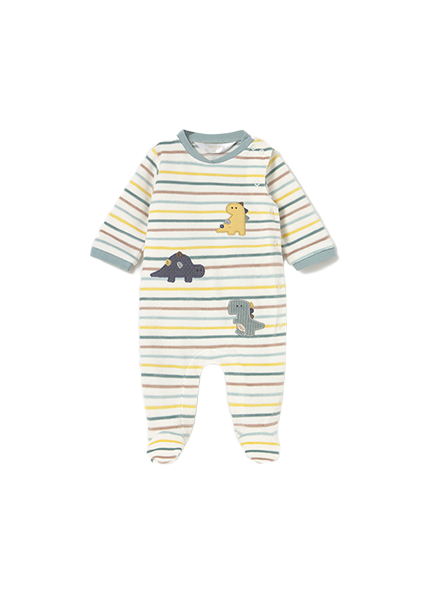 Mayoral Newborn ολόσωμο πιτζαμάκι για αγοράκι βελουτέ 15-02718