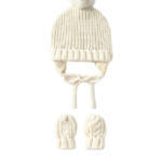 Mayoral Newborn σετ πλεκτό σκουφάκι και γάντια για αγόρι 15-09929