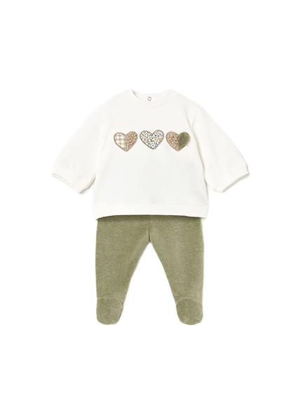 Mayoral Newborn βρεφικό σετ για κοριτσάκι κολάν και φούτερ 15-02555