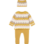 Mayoral Newborn βρεφικό πλεκτό σετ 3 τεμαχίων για κοριτσάκι 15-02556