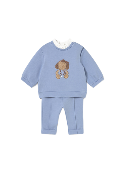 Mayoral Newborn βρεφικό σετ για κοριτσάκι μακρύ παντελόνι και φούτερ 15-02560