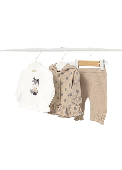 Mayoral Newborn βρεφικό σετ φόρμα για κοριτσάκι 3 τεμαχίων 15-02608