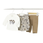 Mayoral Newborn βρεφικό σετ φόρμα για κοριτσάκι 3 τεμαχίων 15-02633