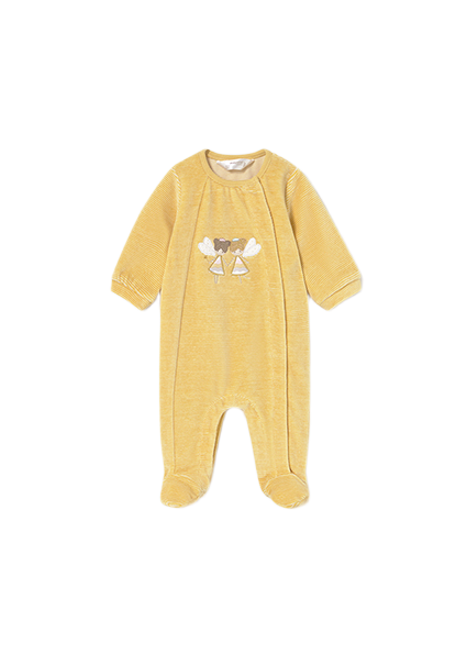 Mayoral Newborn βρεφικό ολόσωμo πιτζαμάκι βελουτέ για κοριτσάκι 15-02704