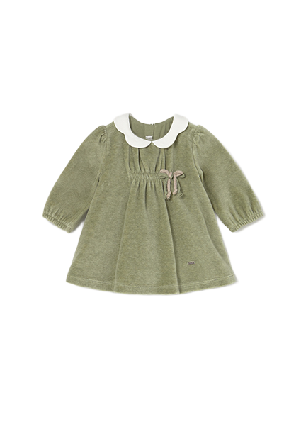 Mayoral Newborn βρεφικό φόρεμα για κοριτσάκι βελούδινο 15-02805