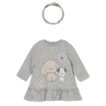 Mayoral Newborn βρεφικό φόρεμα για κοριτσάκι με κορδέλα 15-02809