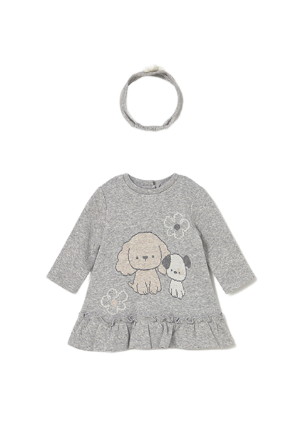 Mayoral Newborn βρεφικό φόρεμα για κοριτσάκι με κορδέλα 15-02809