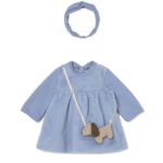 Mayoral Newborn βρεφικό φόρεμα για κοριτσάκι με τσάντα και κορδέλα 15-02823