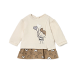 Mayoral Newborn βρεφικό φόρεμα για κοριτσάκι συνδυασμένο 15-02833