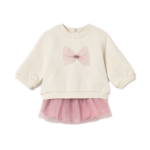 Mayoral Newborn βρεφικό σετ για κοριτσάκι φούστα τούλι με φούτερ 15-02834