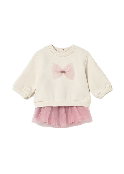 Mayoral Newborn βρεφικό σετ για κοριτσάκι φούστα τούλι με φούτερ 15-02834