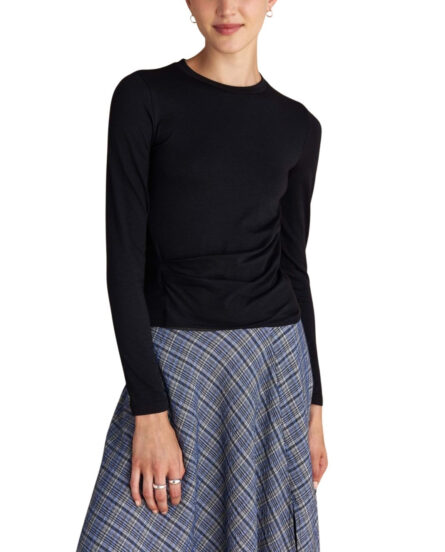 Attrattivo γυναικεία μονόχρωμη μακρυμάνικη μπλούζα 92137242