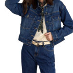 Attrattivo γυναικείο κοντό τζιν μπουφάν 9921646