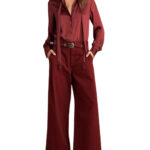 Attrattivo γυναικείο μακρυμάνικο μονόχρωμο πουκάμισο 9922026