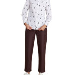 Attrattivo γυναικείο μακρυμάνικο πουκάμισο με κεντητά στοιχεία 9922410