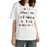 Attrattivo γυναικείο κοντομάνικο t-shirt με lettering 9921605