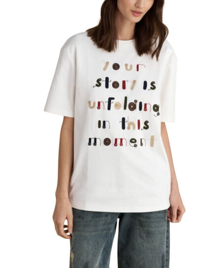 Attrattivo γυναικείο κοντομάνικο t-shirt με lettering 9921605