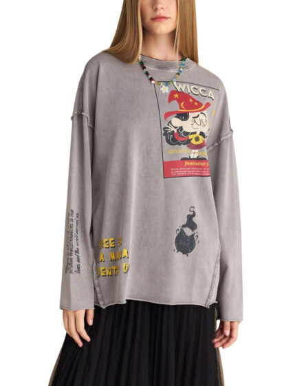 Attrattivo γυναικεία φούτερ μπλούζα με κολιέ 9921606