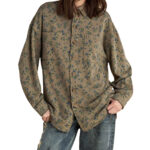 Attrattivo γυναικείο μακρυμάνικο φλοράλ πουκάμισο 9921608