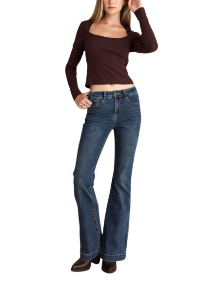 Attrattivo γυναικείο παντελόνι τζιν flare 9921650