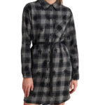 Attrattivo γυναικείο φόρεμα μίνι με κεντήματα και ζώνη 9921672