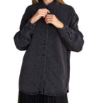 Attrattivo γυναικείο πουκάμισο denim όψη και διαμαντάκια 9921682