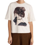 Attrattivo γυναικείο κοντομάνικο t-shirt με τύπωμα 9921809