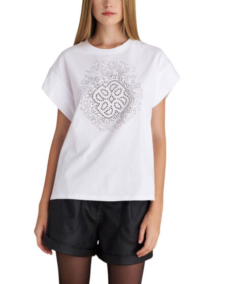 Attrattivo γυναικεία κοντομάνικη μπλούζα με στρας 9921811