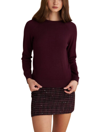 Attarttivo γυναικεία μονόχρωμη πλεκτή μπλούζα 9P20352G