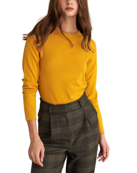 Attarttivo γυναικεία μονόχρωμη πλεκτή μπλούζα 9P20352G