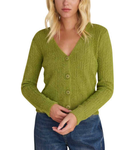 Attrattivo γυναικεία fluffy ζακέτα με τοπ 9P19388G