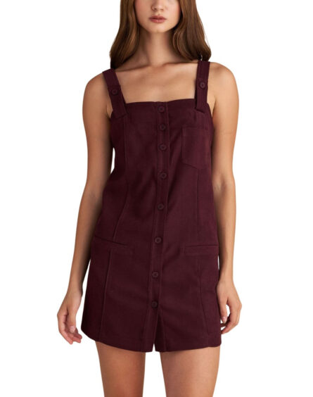 Attrattivo γυναικείο φόρεμα-σαλοπέτα μίνι με κουμπιά 92283760