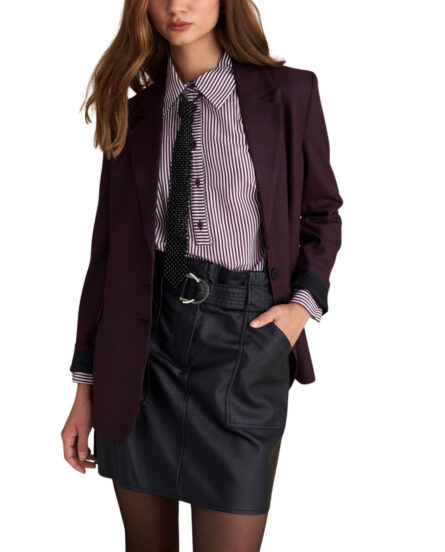 Attrattivo γυναικείο μονόχρωμο σακάκι ίσια γραμμή 92220646