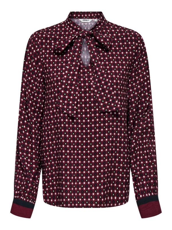 Only Onlveda γυναικεία μπλούζα εμπριμέ με φιόγκο 15357486