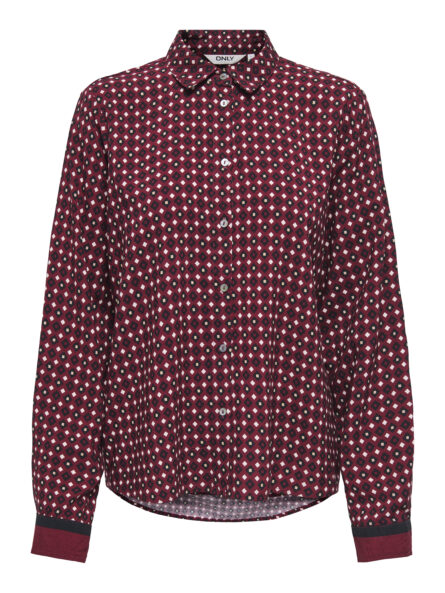 Only Onlveda γυναικείο πουκάμισο εμπριμέ μακρυμάνικο 15357487
