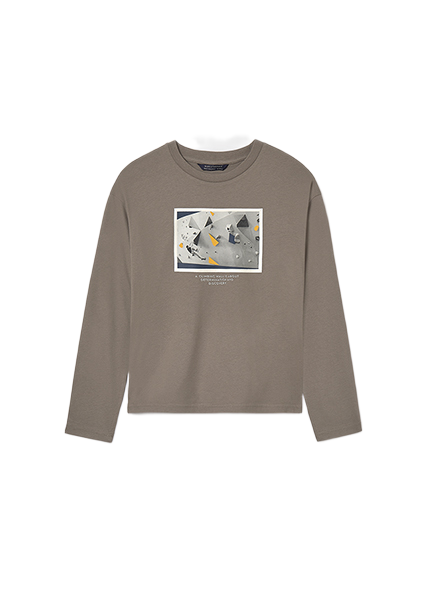 Mayoral μπλούζα για αγόρι μακρυμάνικη με τύπωμα 15-07006