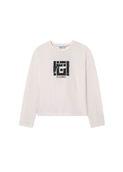 Mayoral μπλούζα για κορίτσι με παγιέτες 15-07018