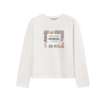 Mayoral μπλούζα για κορίτσι με παγιέτες 15-07018