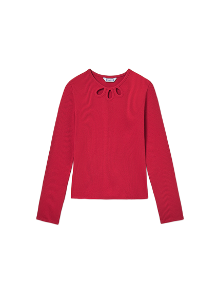 Mayoral μπλούζα για κορίτσι με ριμπ ύφανση 15-07022