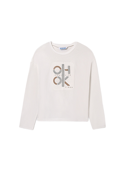 Mayoral μπλούζα για κορίτσι με γράμματα 15-07028