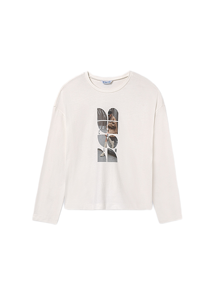 Mayoral μπλούζα για κορίτσι με γραφικά 15-07029