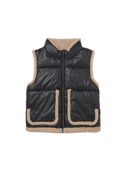 Mayoral μπουφάν αμάνικο για κορίτσι με γούνα 15-07322