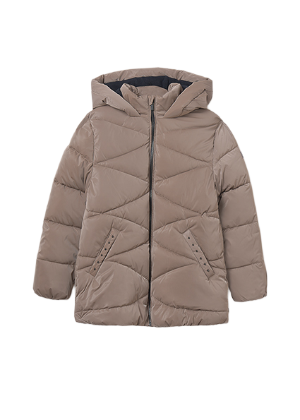 Mayoral μακρύ μπουφάν για κορίτσι με κουκούλα 15-07436